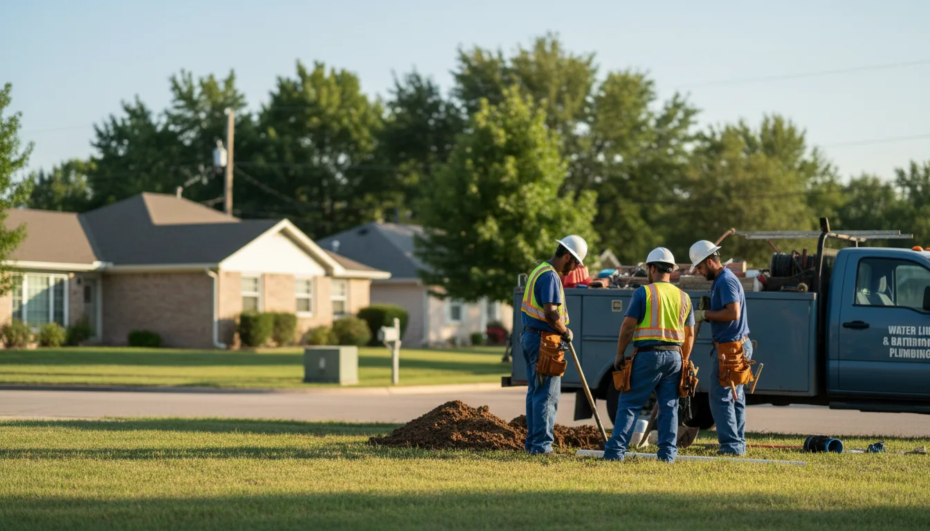 Residential water line and bathroom plumbing service in Outlook, WA
